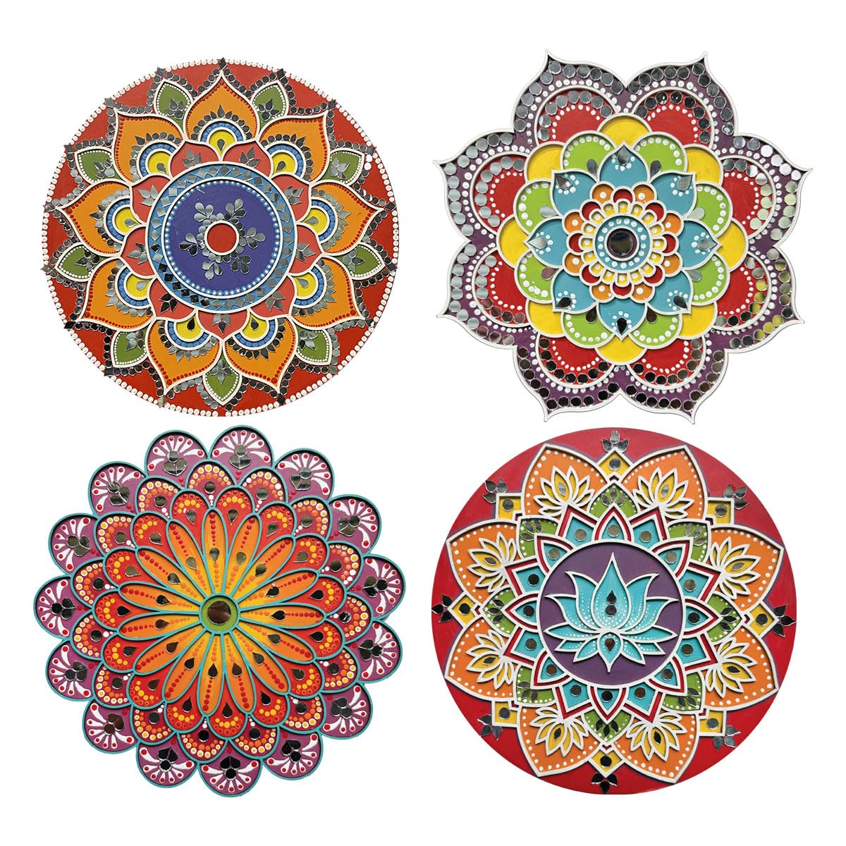 iCraft DIY Mandala Art Kit - Nature Inspired Design - 10x10 Home Décor Paint Set