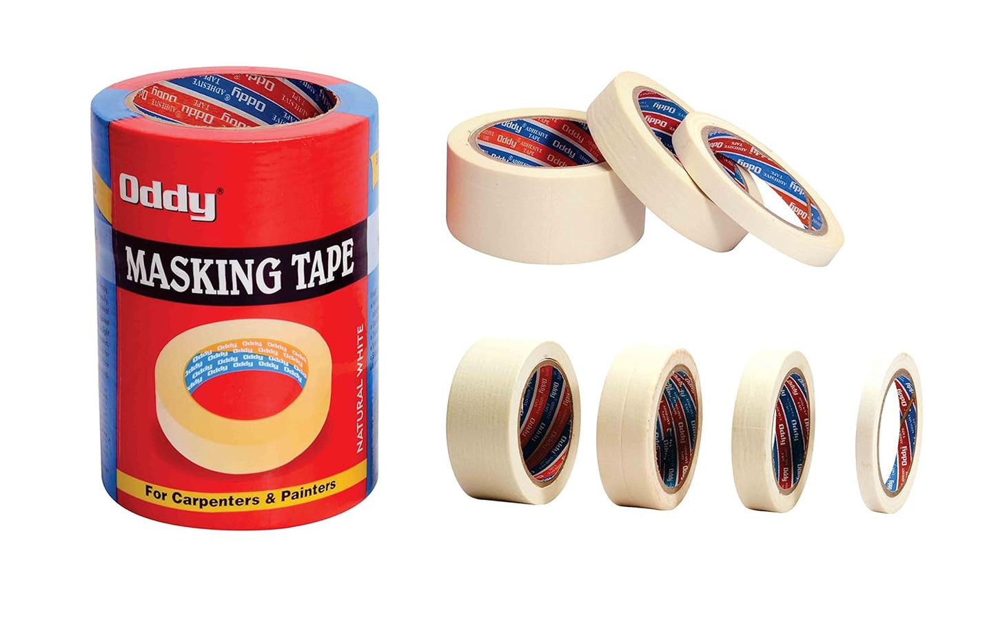 Oddy Masking Tape, (MT-24-30), 24mm (1") x 30 Mtrs Roll x 6 pcs