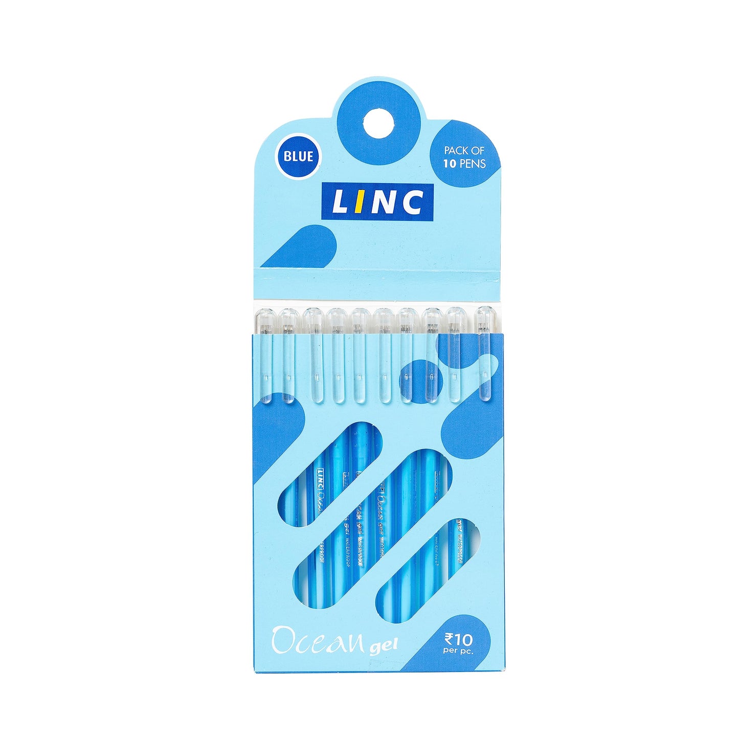 Linc Ocean Classic 0.55mm Gel Pen (Blue Ink, Set Of 10)