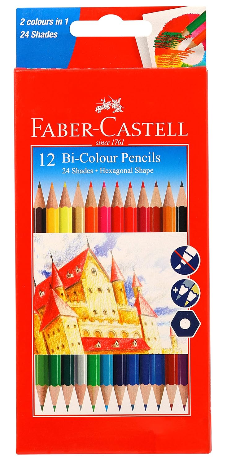 Faber-Castell Bi-Colour Pencil, Pack of 12