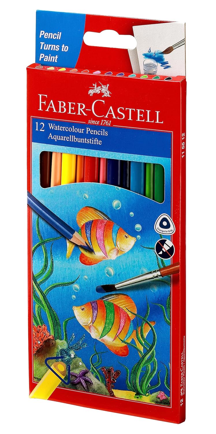 Faber-Castell TRIANGULAR WS, Colour Pencils, School Pack  FL-12