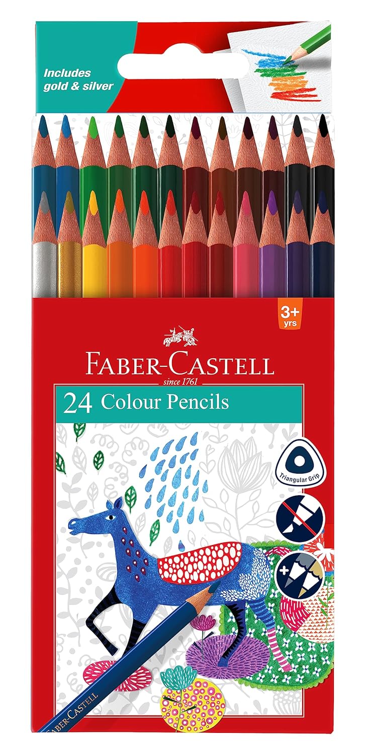 Faber-Castell ColourME GRIP, Colour Pencils, Pack of 24