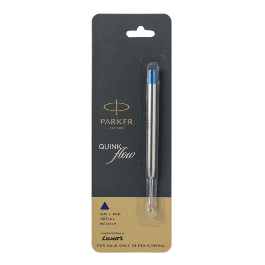 Parker Quink Flow Ball Pen Refill, Medium Tip, Blue Ink