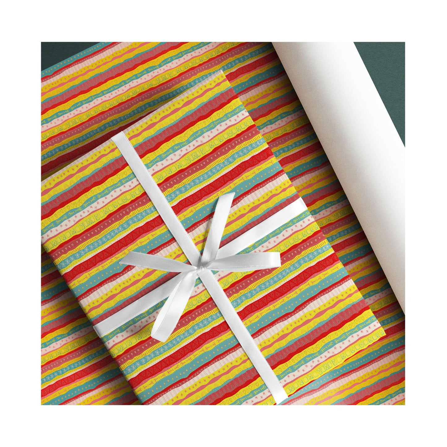 PaperPep Multicolor Festive Print 19"X29" Gift Wrapping Paper, Pack of 5