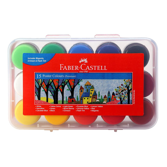 Faber Castell Poster Colour Plastic Box of 15