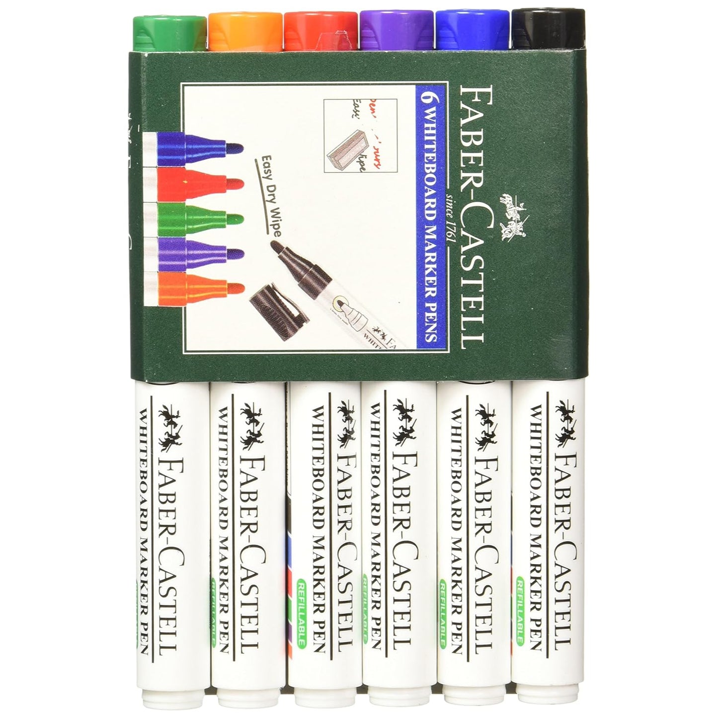 Faber-Castell 155406-Whiteboard Marker Pen, Set of 6