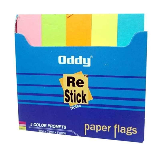 Oddy Re-Stick, (RS-PR5), Paper prompts in 5 Colors, 250 Sheets Pad