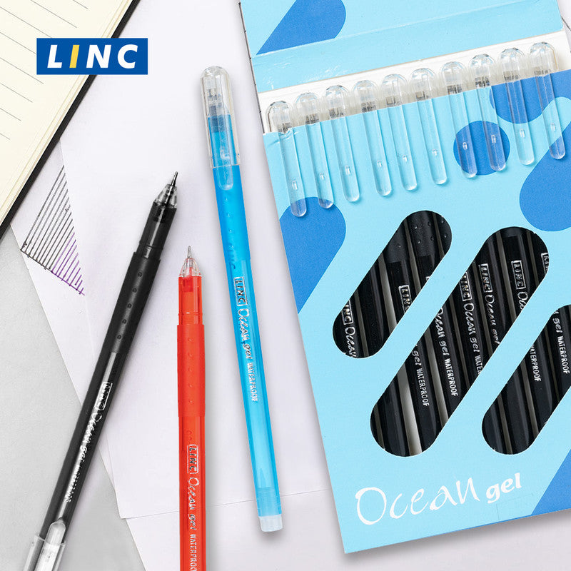 Linc Ocean 0.55mm Gel Pens Jar Pack, Pack Of 25 Pens