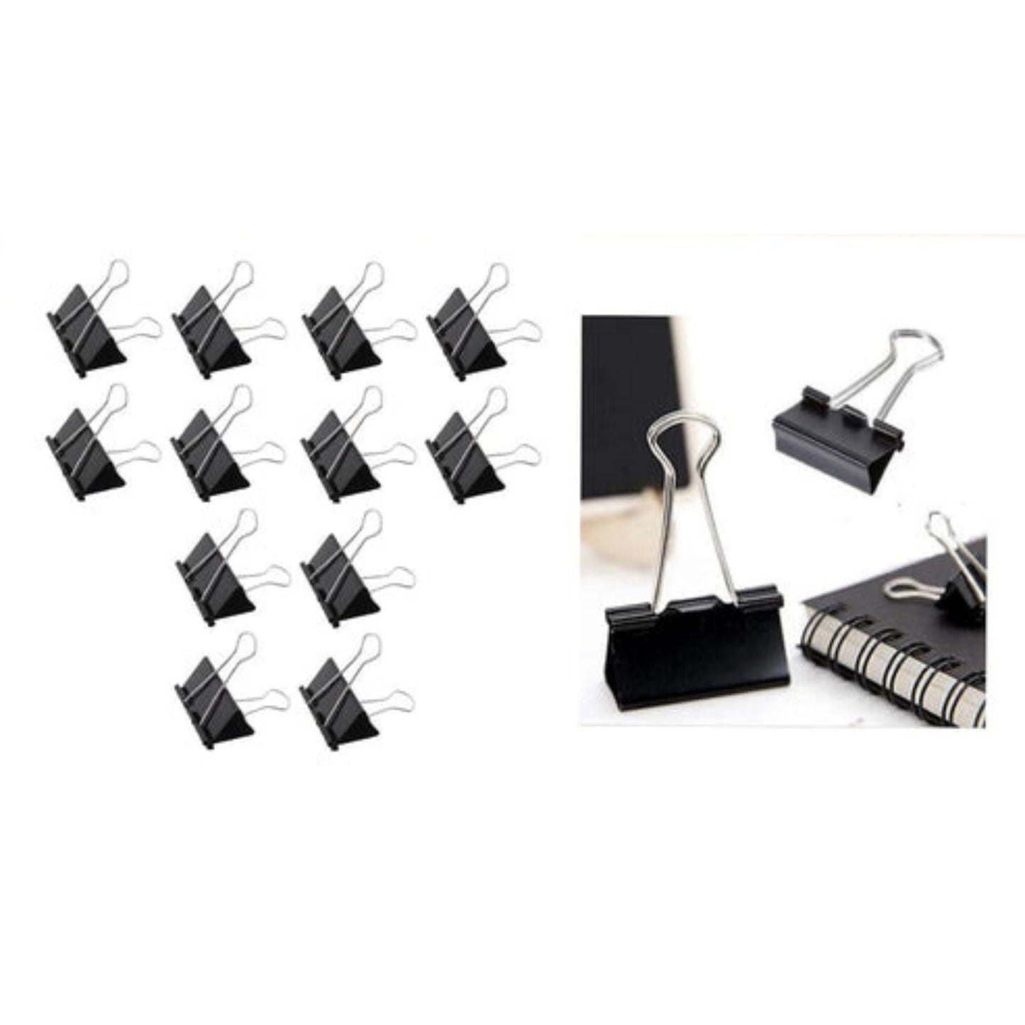 Oddy Binder Clips, (BCBLK32), 32 mm Size, 12 Pcs Pack