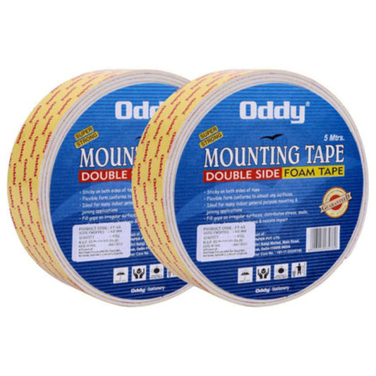 Oddy Foam Tape, (FT-24), 24mm (1") x 5 Mtrs Roll, Double Side Mounting Tape