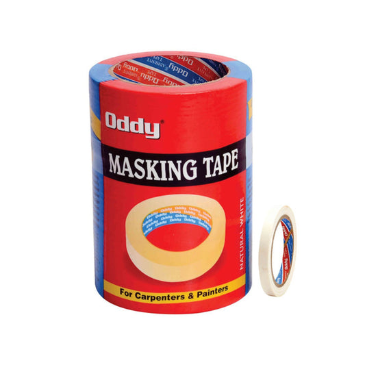 Oddy Masking Tape - (MT-12-30) - 12mm (1/2") x 30 Mtrs Roll x 12 pcs