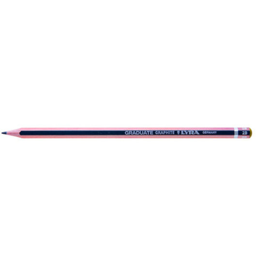 Lyra Graduate 2B 12 Graphite Pencil, Multicolour, Pack of 1