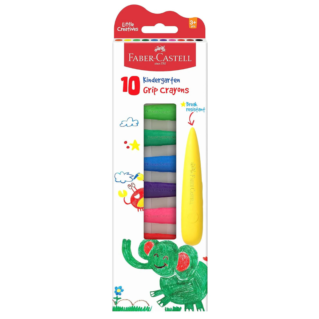 Faber Castell 122710 Little Creatives GRIP Crayons Set of 10