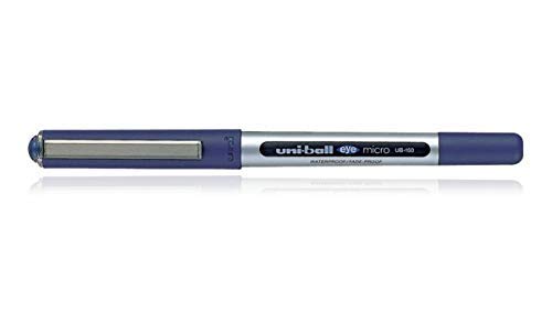 uni-ball Eye UB150 0.5mm Roller Ball Pen | Acid Free Water-Based Ink | Water & Fade Resistant | Long Lasting Smudge Free Ink | School and Office stationery | Blue, Black, Red & Green Ink, Pack of 4