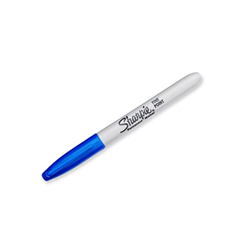 Sharpie Fine Permanent Marker, Blue, 12 Markers