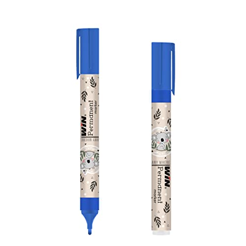 Win Permanent Markers 20 Blue