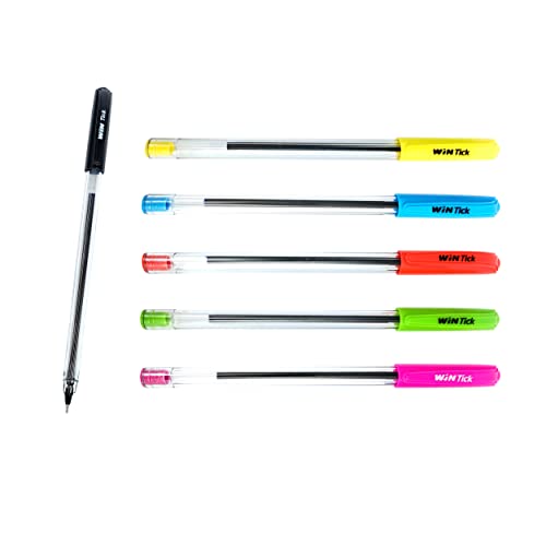 WIN Tick Ball Pens | 60 Pcs (40 Blue Ink & 20 Black Ink