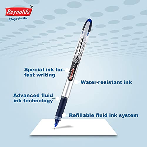 Reynolds Dynagrip 0.7mm Ball Pen - Blue Ink, Pack of 5