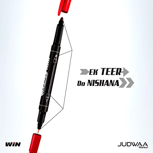 Win Judwaa Dual Tip CD/DVD/OHP Marker | 10 Pcs Red Ink