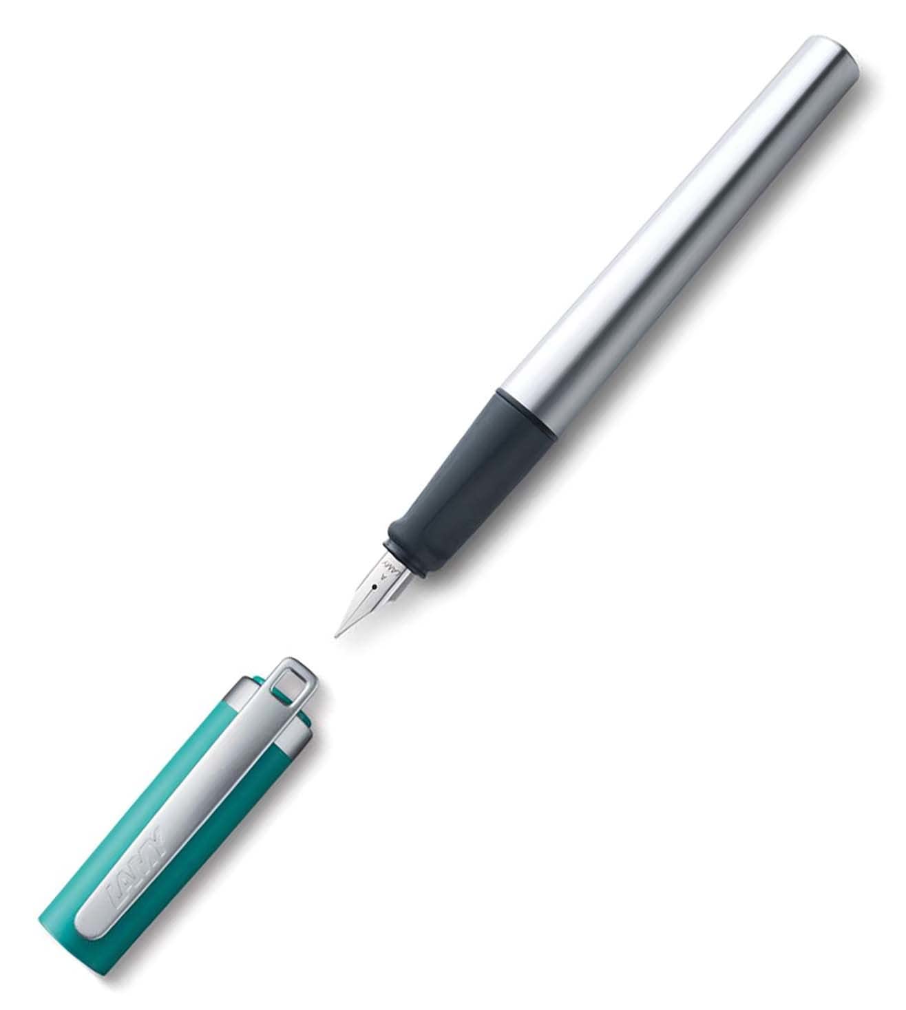 Lamy Nexx M Broad Nib Fountain Pen with Converter Z28 - Green Ink, Pack Of 1