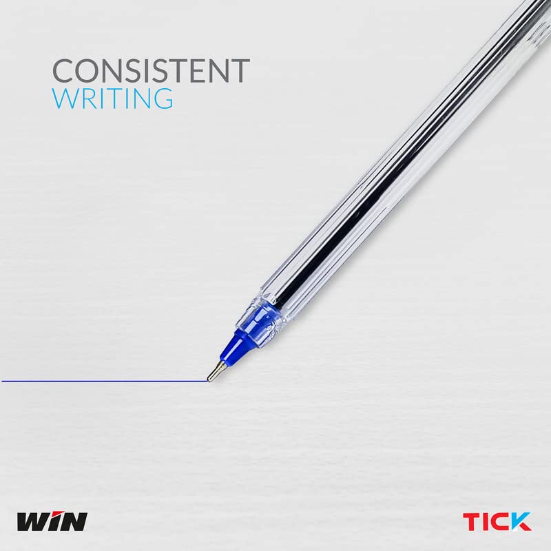 WIN Tick Ball Pens | 60 Pcs (40 Blue Ink & 20 Black Ink