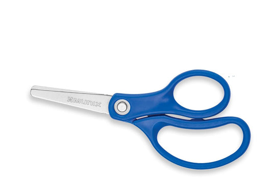 Munix AS-5150 P126 mm / 4.9" Stainless Steel Scissors | Rounded Tip with Shock Proof Body | Ergonomic Handles for Easy Handling | Dark Blue, Pack of 2 - Color May Vary