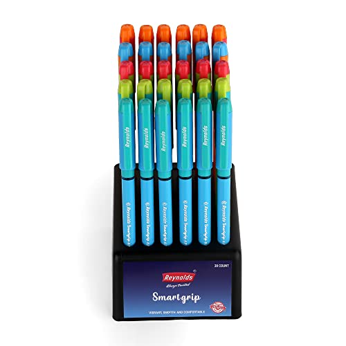 Reynolds Smartgrip 0.7mm Ball Pen - Blue Ink, Pack of 30 –
