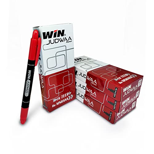 Win Judwaa Dual Tip CD/DVD/OHP Marker | 40 Pcs Red Ink