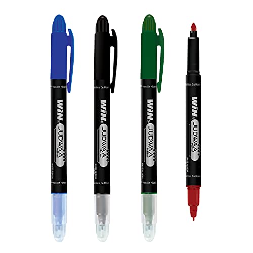 Win Judwaa Dual Tip CD/DVD/OHP Marker | 40 Pcs (10 Blue Ink, 10 Black Ink, 10 Red Ink, 10 Green Ink)