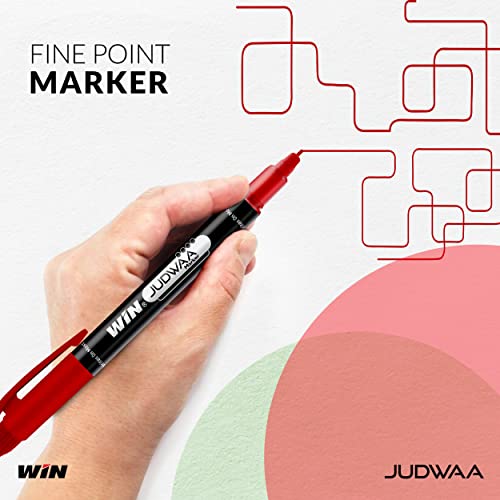 Win Judwaa Dual Tip CD/DVD/OHP Marker | 10 Pcs Red Ink