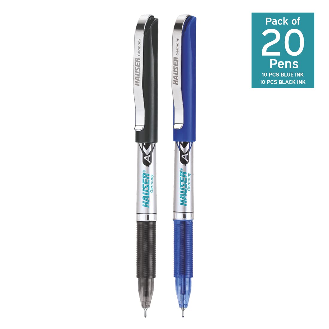 Hauser Active Gel Pen - 10 Blue Ink & 10 Black Ink