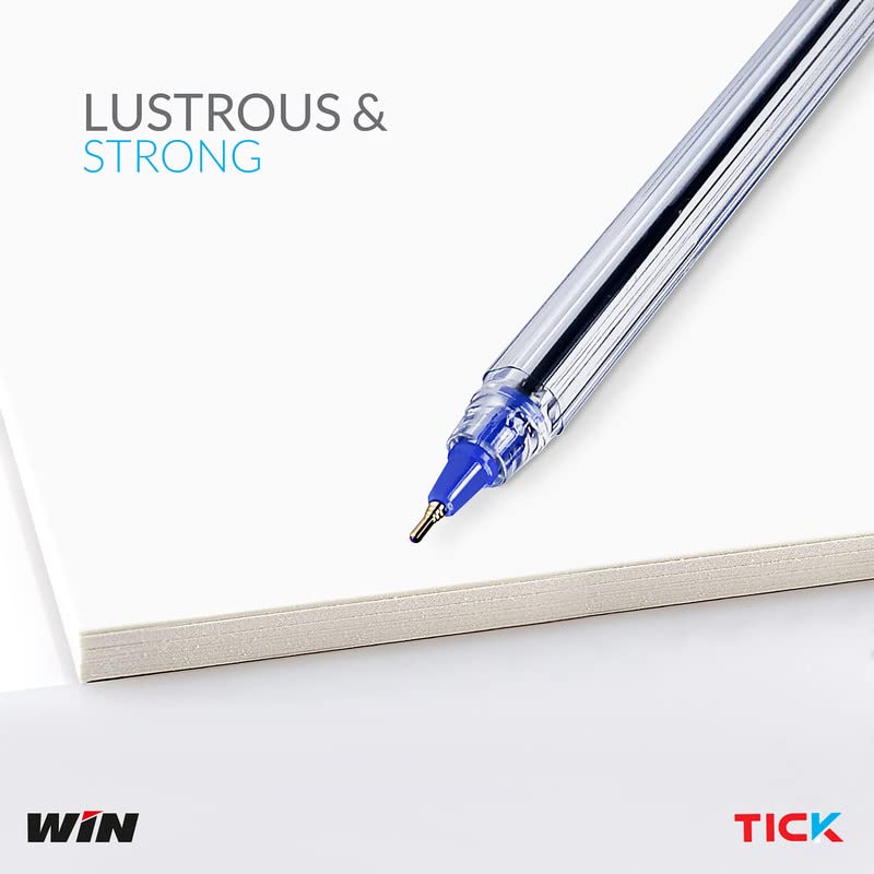 WIN Tick Ball Pens | 60 Pcs (40 Blue Ink & 20 Black Ink