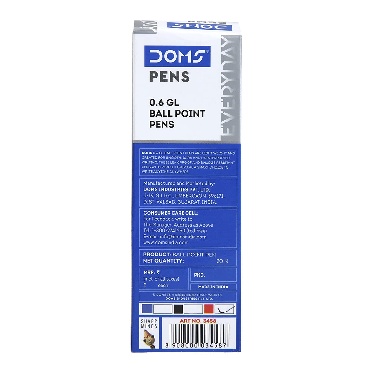 Doms Df 0.6 Gl Ball Point Pens - Red Ink