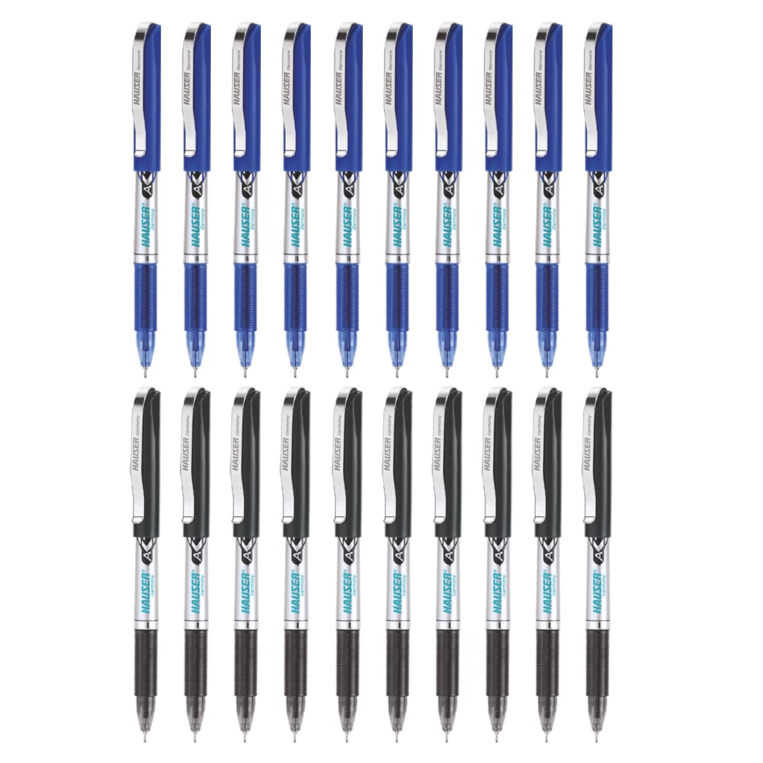 Hauser Active Gel Pen - 10 Blue Ink & 10 Black Ink