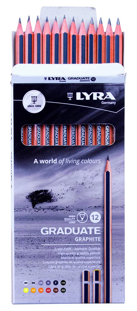 Lyra Graduate Graphite Pencil Set in Cardboard Wallet (Pack of 12) –