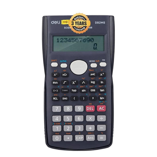 Deli WD82MS Scientific Calculator, Black