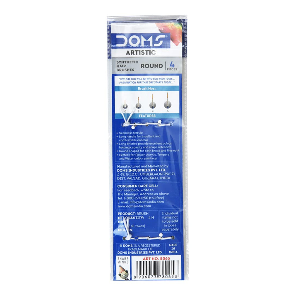 Doms Synthetic Paint Brush Set - Round