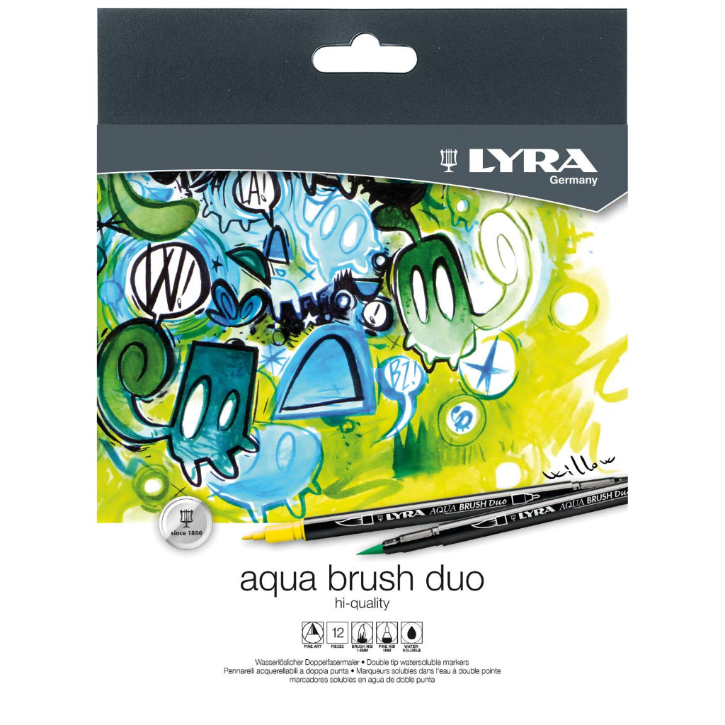Lyra Aqua Brush Duo Dual-Tipped Brush Marker - Assorted