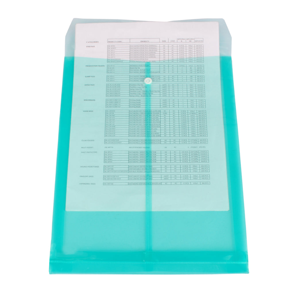 My Clear Bag (Pack of 20) Full Size A4, Imported Lightweight Durable Plastic,  Transparent Plastic Folder, Button Closer File, Document Organiser Folder,  Flower Design (Blue) : Amazon.in: Office Products