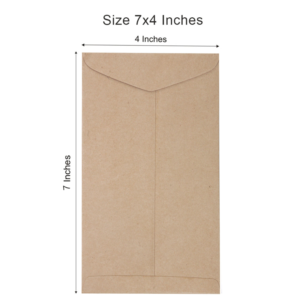 Paper Pep Business Envelope 120GSM 7"X4" Kraft Pack of 40