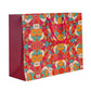 PaperPep Multicolor Traditional Print 13.75"X4.75"X10" Gift Paper Bag Pack of 4 for Return Gifts, Presents, Weddings, Birthday, Holiday Presents, Celebrations