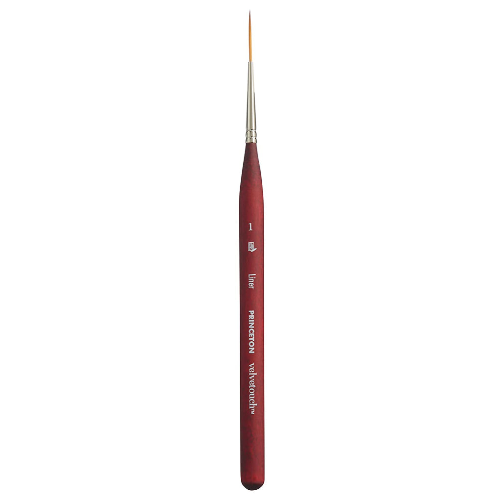 Princeton Velvetouch Short Handle Mini Liner Paintbrush (No 1)